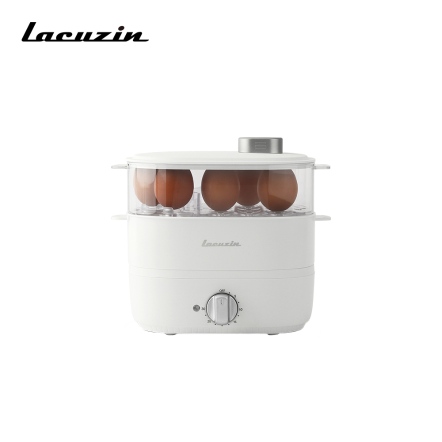 Lacuzin雙層多功能隨行電蒸鍋-珍珠白 LCZ060WT
